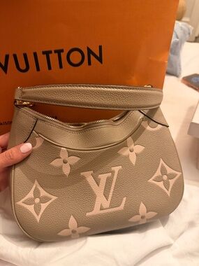 Louis Vuitton Taupe & Cream Monogram Reverse Shoulder Bag